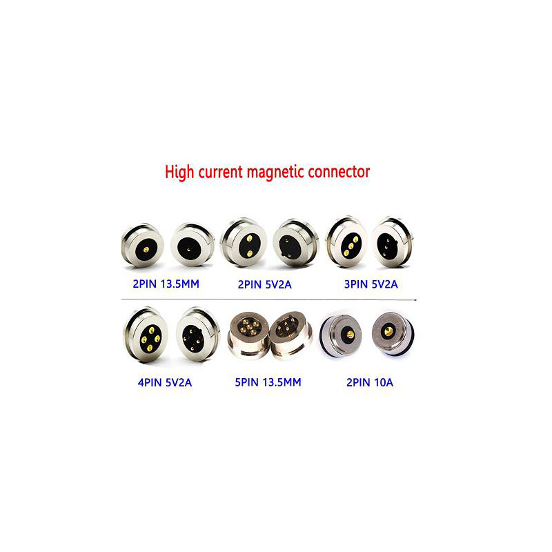 2pin/3pin/4pin/5pin/6pin magnetisk mandlige og kvindelige pogo pin stik til LED