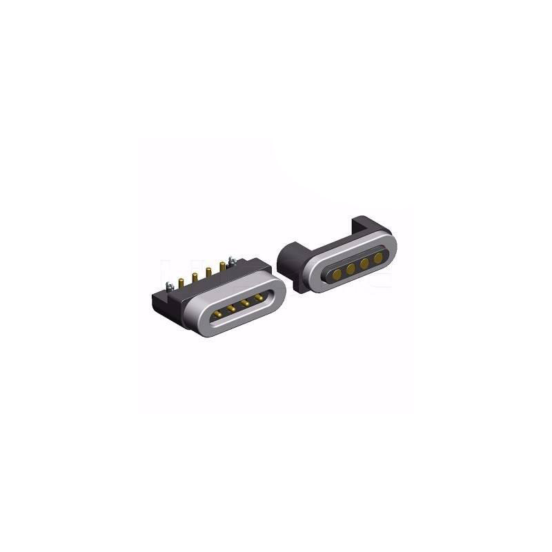 Magnetisk elektrisk stik med opladnings- og transmissionssignal